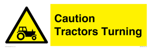 Caution Tractors Turning